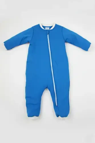 %100 Paxta Unisex Uyqu Xaltasi Chaqaloq Va Bolalar Uyqu Xaltasi - 1,5 Tog, Fermuarli, Bolalar Uyqu Xaltasi-tekis ko'k - 6