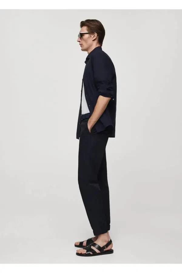 100% paxtadan tayyor Slim Fit shim - 6