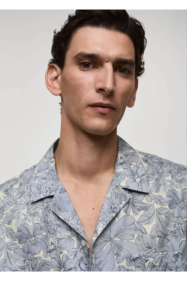 100% paxtadan tayyorlangan gullar bilan bezaklangan futbolka - 8