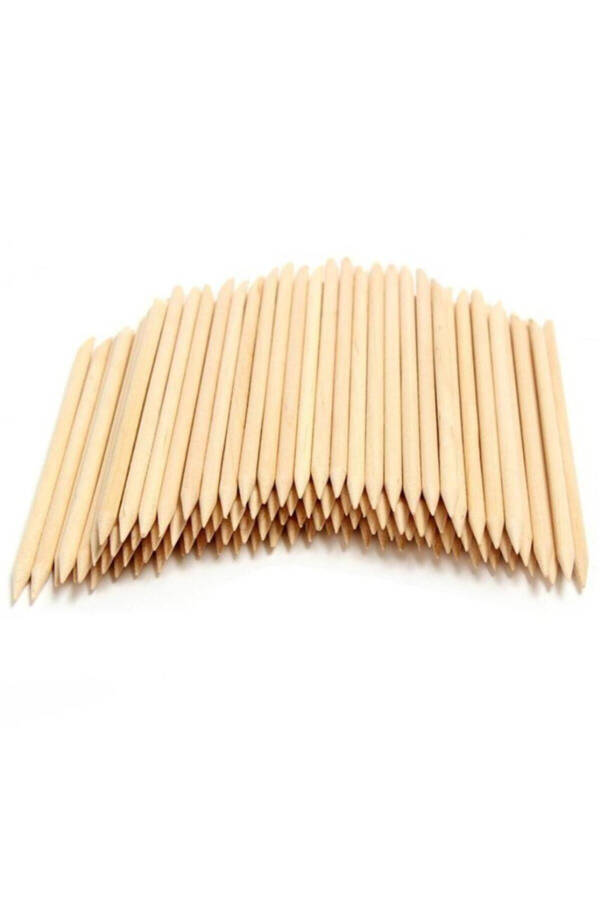 100 pcs Wooden Cuticle Pusher Orange Sticks - 1