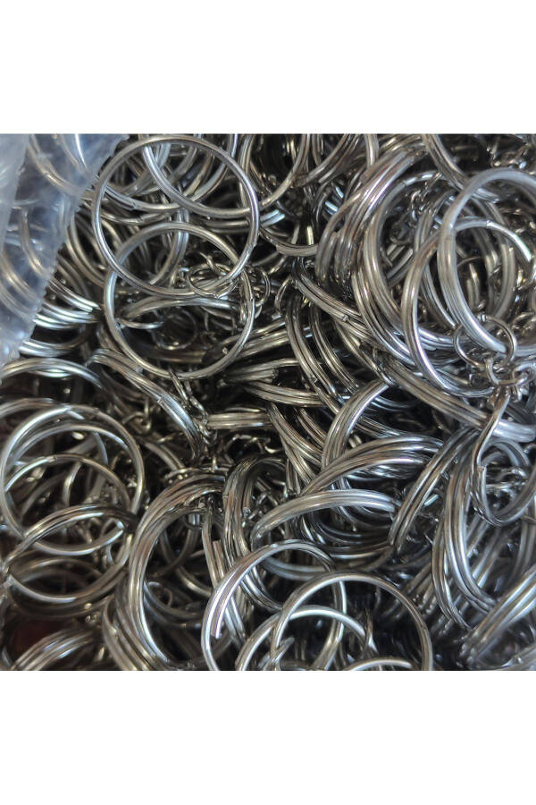 100 Pieces - Chain Metal Keychain Ring 25 mm Silver Color Amigurumi and Macrame - 4