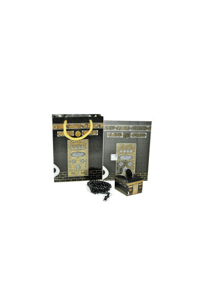 100 Pieces Kaaba Patterned Yasin and Bag Zikir Tasbih Date Box for Hajj Umrah Gift Mawlid - LUXURIANTHOME