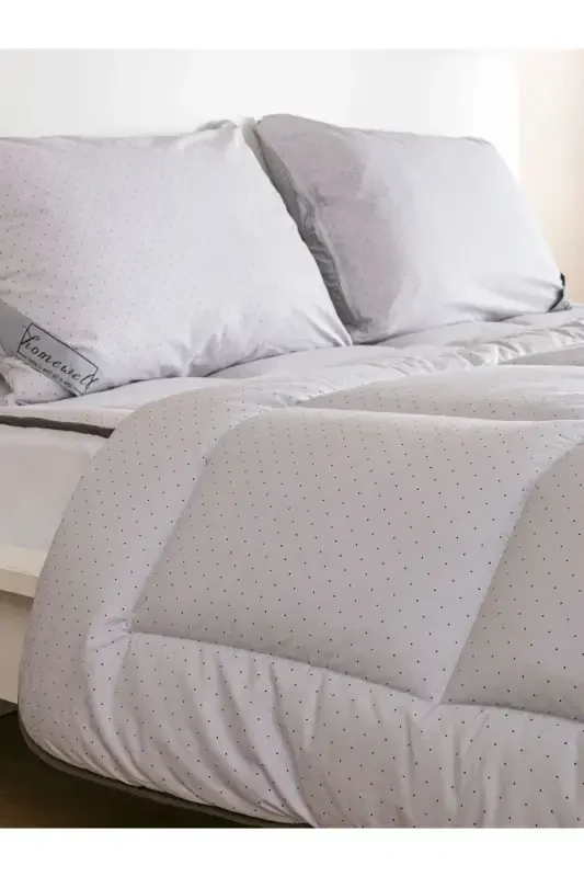 100% PURE BAMBOO HYPOALLERGENIC DOUBLE BED SLEEP SET GREY - 5