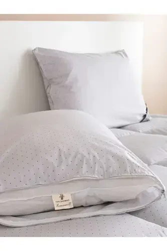 100% PURE BAMBOO HYPOALLERGENIC DOUBLE BED SLEEP SET GREY - 8