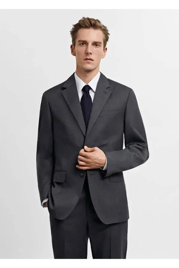 100% Pure Wool Blazer Jacket - 1