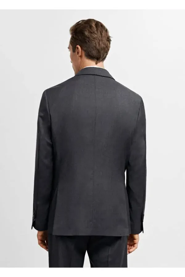 100% Pure Wool Blazer Jacket - 4