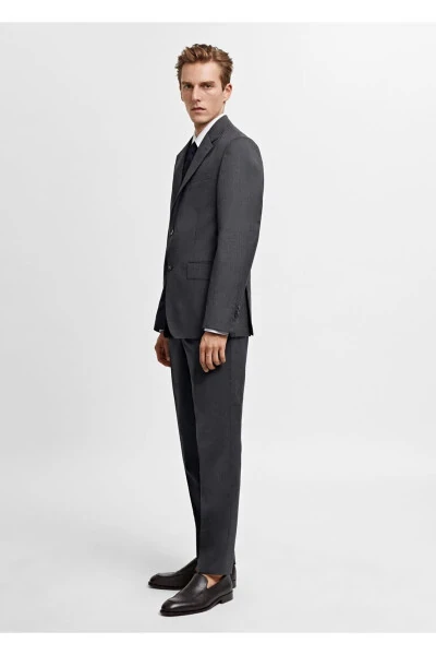 100% Pure Wool Blazer Jacket - 5