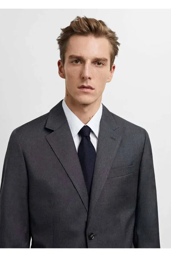 100% Pure Wool Blazer Jacket - 7