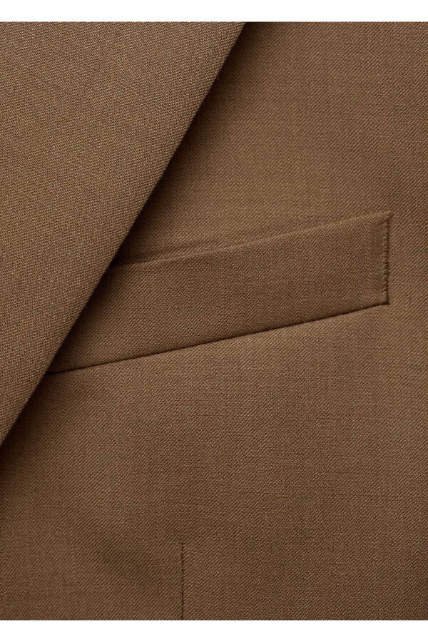 100% Raw Wool Slim-fit Blazer Jacket - 8