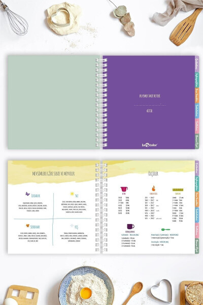 100 Recipe Cookbook Spiral Bound - LE COLOR (1)