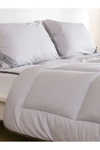 %100 SAF BAMBU HİPOALERJENİK ÇİFT KİŞİLİK UYKU SETİ GRİ-gri - 5