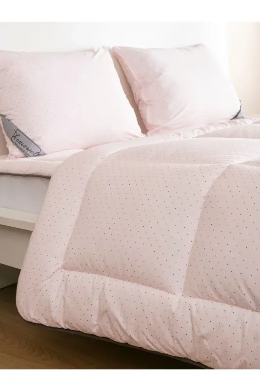 %100 SAF BAMBU HİPOALERJENİK ÇİFT KİŞİLİK UYKU SETİ PEMBE - pembe - 13
