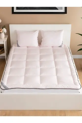 %100 SAF BAMBU HİPOALERJENİK ÇİFT KİŞİLİK UYKU SETİ PEMBE - pembe - 14