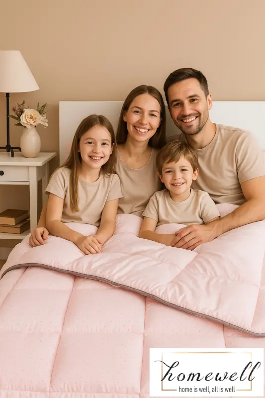 %100 SAF BAMBU HİPOALERJENİK ÇİFT KİŞİLİK UYKU SETİ PEMBE - pembe - 2