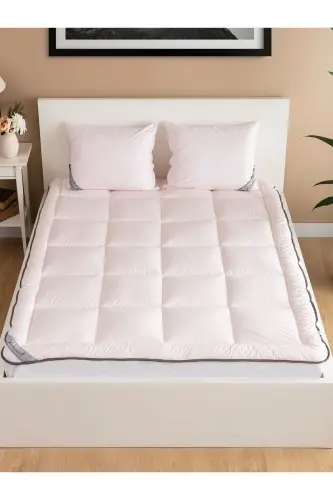 %100 SAF BAMBU HİPOALERJENİK ÇİFT KİŞİLİK UYKU SETİ PEMBE - pembe - 7