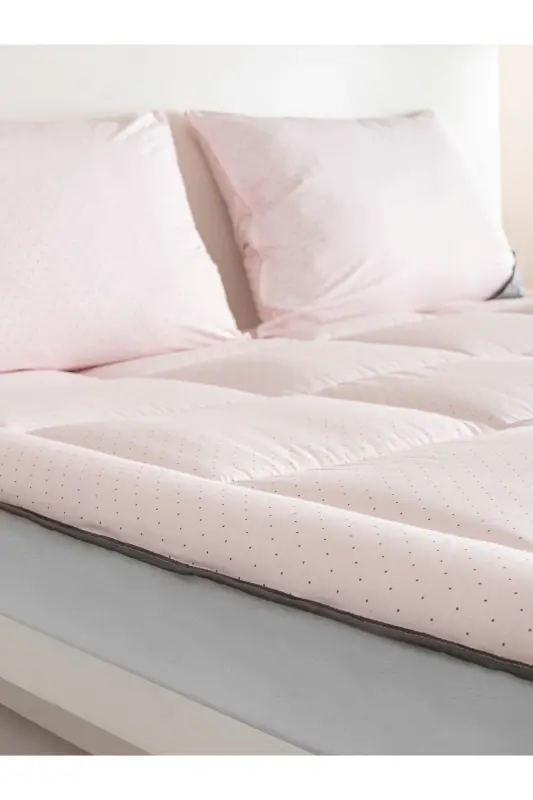 %100 SAF BAMBU HİPOALERJENİK ÇİFT KİŞİLİK UYKU SETİ PEMBE - pembe - 8