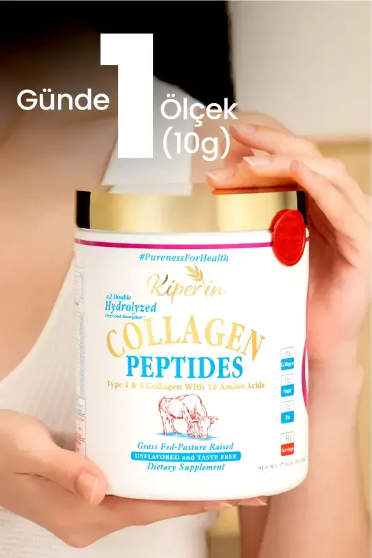 %100 Saf Ve Doğal Yüksek Biyoaktif Çift Hidrolize Kolajen Peptitler içeren Diyet Takviyesi(50günlük) - 4