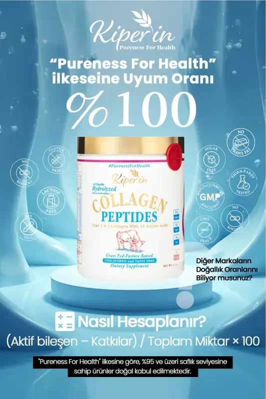 %100 Saf Ve Doğal Yüksek Biyoaktif Çift Hidrolize Kolajen Peptitler içeren Diyet Takviyesi(50günlük) - 5