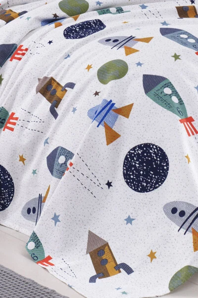 100% tabiiy paxtadan tayyorlangan yakka to'plam Spacex ko'k - 4