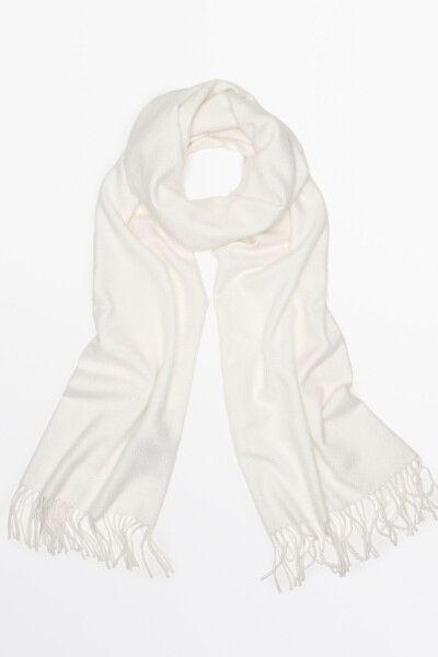 100% wool fringed scarf - 4