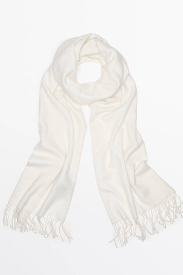 100% wool fringed scarf - 4