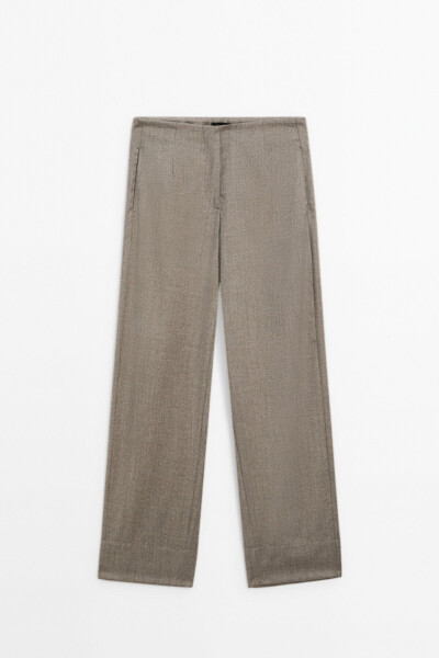 100% wool straight fit pants. - 6