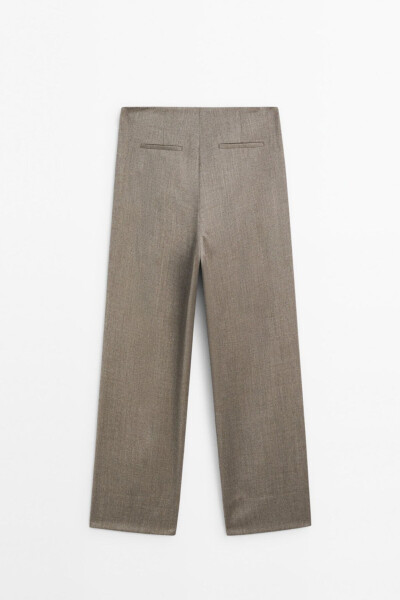 100% wool straight fit pants. - 8