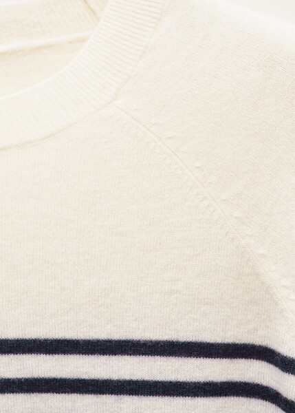 100% wool sweater - Ecru - 34