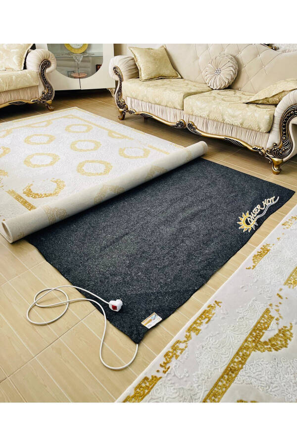 100 X 150 Cm Electric Fleece Rug Underfloor Heater Floor Heating - 1