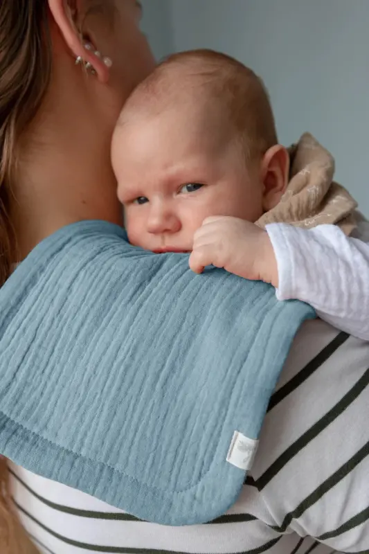 100% хлопковая 8-слойная муслиновая ткань. 4 шт., с тремя кнопками. - 2