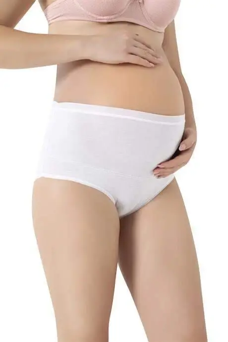 100% Хлопковые Абсорбирующие Родовые Трусы Белые 3 штуки в упаковке - 2