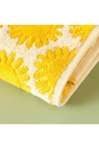 100% хлопок Солнечное полотенце для лица Желтый (50x70 см.) - 1