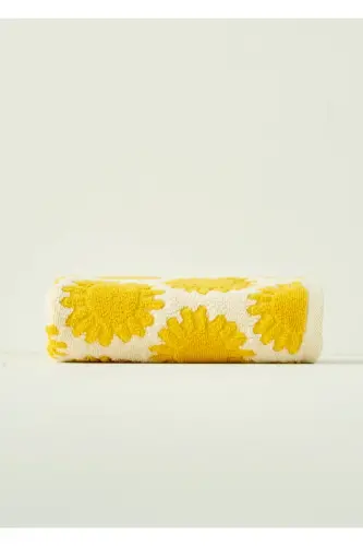 100% хлопок Солнечное полотенце для лица Желтый (50x70 см.) - 3