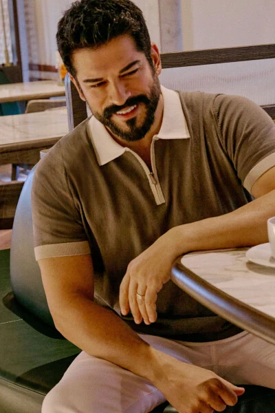 100% хлопок. Стандартный крой. Обычная посадка. Поло. Трикотажная рубашка цвета хаки. - ALTINYILDIZ CLASSICS (1)