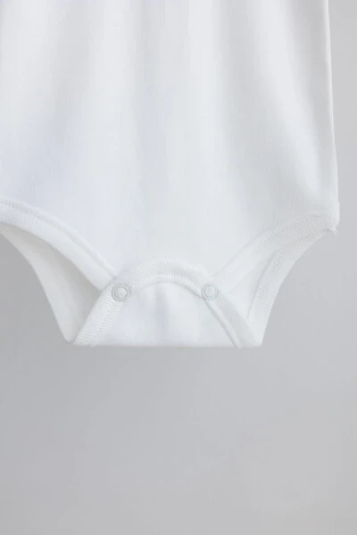 %100 Хлопок Трикотаж 5 шт. Экрю Боди с Коротким Рукавом для Малыша - 3