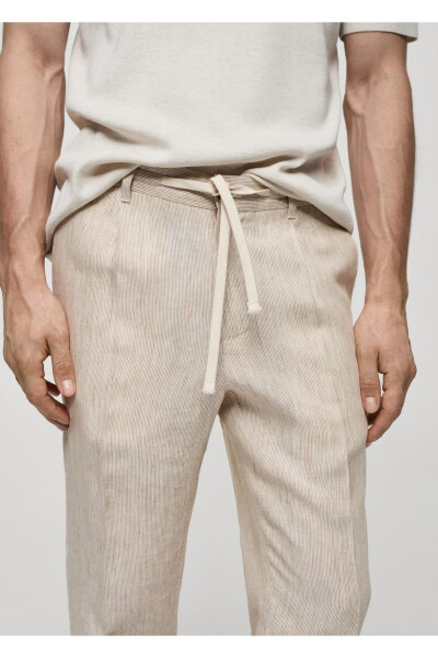 100% Zig'ir Slim Fit Chiziqli Shim - 5