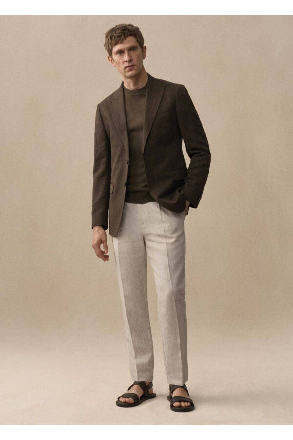 100% Zig'ir Slim Fit Chiziqli Shim - 8