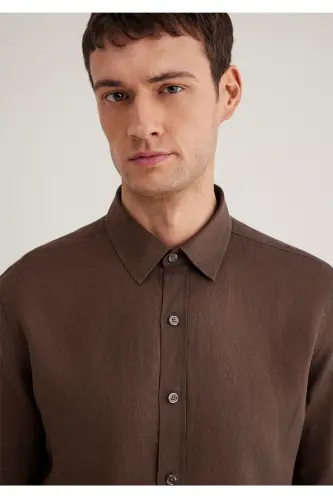 %100 zig'ir slim fit erkaklar ko'ylagi - 4