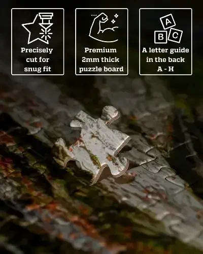 1000 Piece Puzzle for Adults – Scenic Autumn Grist Mill with Waterfalls, Gift-Ready Box, Letters on Back, 8 Jigsaw Puzzle, Saver Sheets & Full-Size Poster by GERJATO – Ideal Gift for Loved Ones - 3