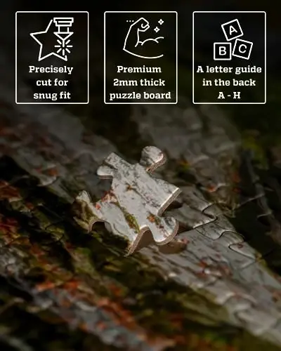 1000 Piece Puzzle for Adults – Scenic Autumn Grist Mill with Waterfalls, Gift-Ready Box, Letters on Back, 8 Jigsaw Puzzle, Saver Sheets & Full-Size Poster by GERJATO – Ideal Gift for Loved Ones - 3