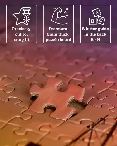 1000 Piece Puzzle for Adults – Scenic Harbor with Colorful Boats, Gift-Ready Box, Letters on Back, 8 Puzzle Saver Sheets & Full-Size Poster by GERJATO – Ideal Gift for Loved Ones - 2