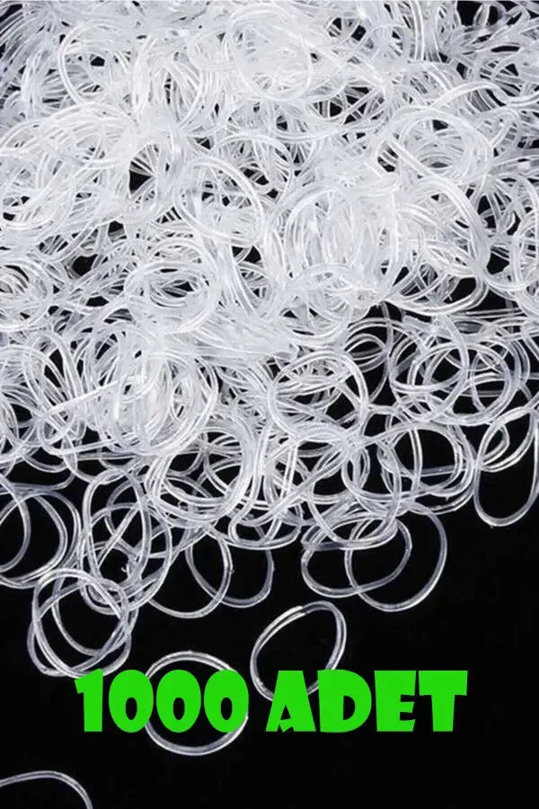 1000 Pieces Clear Hair Elastics - 2