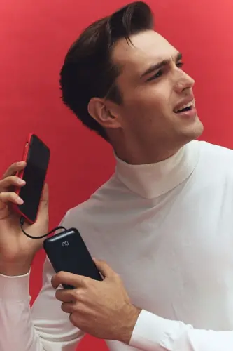 10,000 Mah Prime Digital Display Built-in Multi-Cable Power Bank, Black, Portable Charger - 6