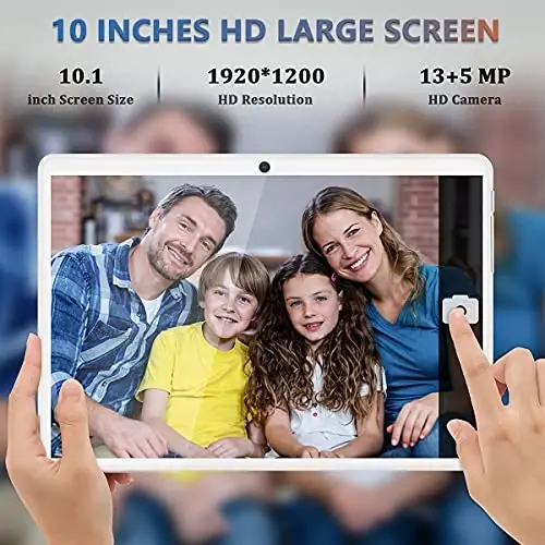 FEONAL Tablet 10.1 inch Android 12 Tablet 2024 Latest Update Octa-Core Processor with 64GB Storage, Dual 13MP+5MP Camera, WiFi, Bluetooth, GPS, 512GB Expand Support, IPS Full HD Display (Silver) - 4