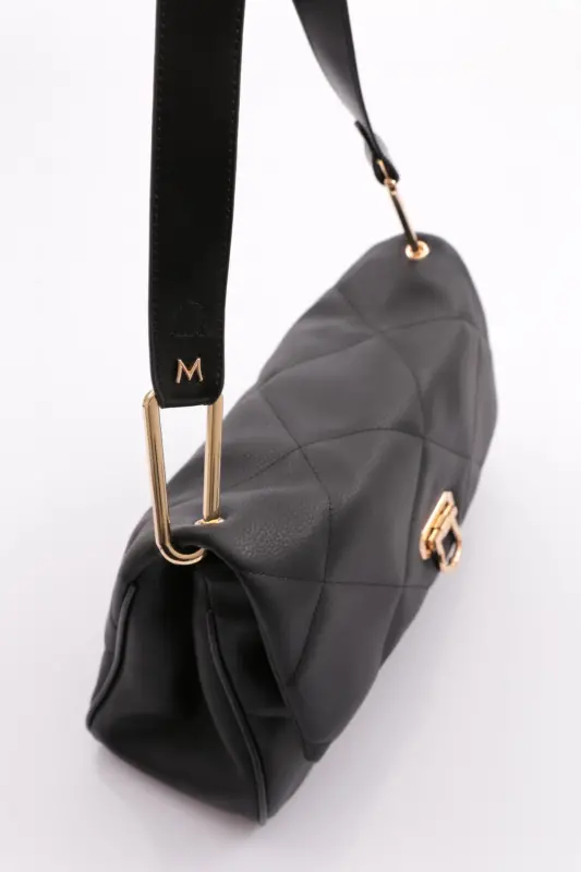 101010101 Women's Shoulder & Arm Bag-BLACK - 4