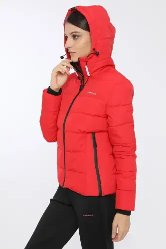 101044533 Sn31 Apreskı Coat Ayollar Mont-QIZIL - LUMBERJACK (1)