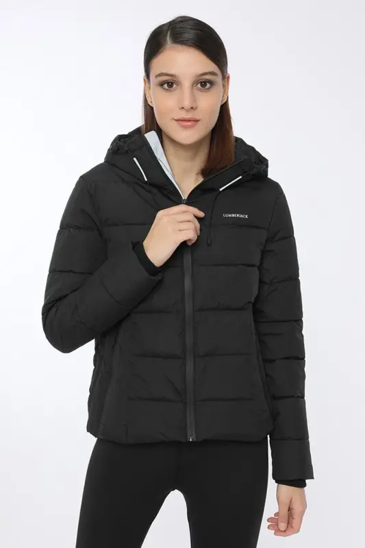 101044533 Sn31 Apreskı Coat Kadın Mont Mont-SIYAH SIYAH - LUMBERJACK