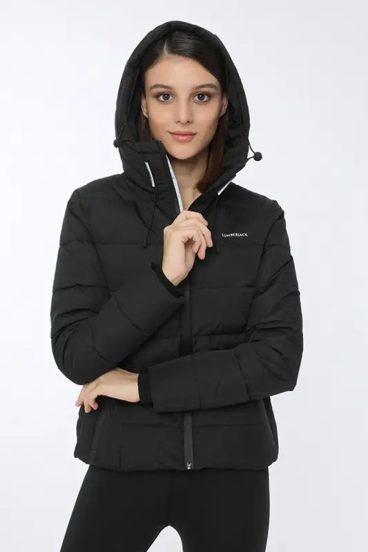 101044533 Sn31 Apreskı Coat Kadın Mont Mont-SIYAH SIYAH - 2