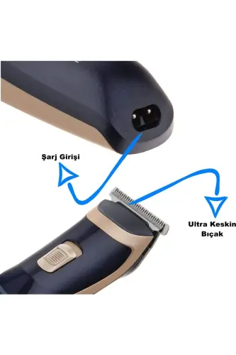 1012 Professional Ceramic Blade Hair Beard Neck Trimmer Barber Choice Usb Rechargeable - 3
