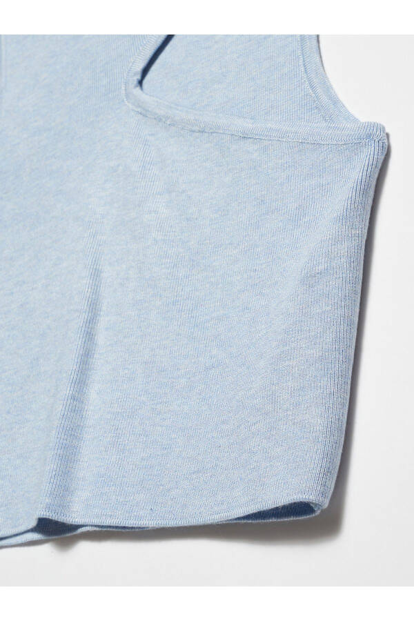 10173 Scoop Neck Knit Top - Navy Blue M - 6